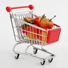 Mini Supermarket Wheelbarrow Shopping Cart Role Play Toy - 14 x