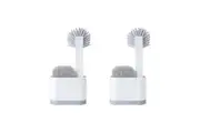 2x 3pc Vigar Rengo Monobloc Sink Caddy Dish Brush Sponge Kitchen Cleaning Set WH