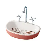 Soap Dish Creative Punch-free Double Layers Vanity Sink Shape Draining Soap Dish Bathroom Accessory