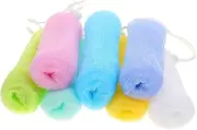 HONMEET 7pcs for Boys and Girls Bath Machine Soap Net Holder Soft Comfortable Wall Hanging for Handmade Soap Facial Body Wash Random Color