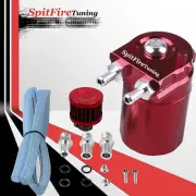 Oil Catch Can Reservoir Baffled Tank Breather Filter Universal Red Fits Jaguar (for: Jaguar)