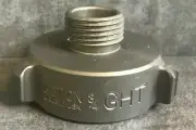 Aluminum Fire Hose Thread Adapter, 1.5" F.NST x 3/4" Male Garden Hose Rocker Lug