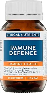 Ethical Nutrients Immune Defence - Relieves The 5 Symptoms Of Common Cold, Supports Immune System - 60 Capsules