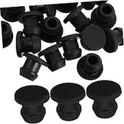 IWOWHERO 20pcs Silicone Hole Plugs Seal Stoppers Black Finish for Kitchen Partition Elegant Bung Caps for Neat and Tidy Appearance