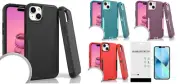 For Apple iPhone 15 Plus Slim Tough Hybrid Case Phone Cover + Tempered Glass