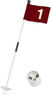 INOOMP 1set Golfing Flagpole Kit Flags Material for Backyard Practice and Family Games Golf Cup Drain Design