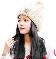 [Generic] Kat Outdoor Warm Ear Protection Hat Plush Woolen Cycling Cute Knitted Five-Star All- Baseball Caps Cabbage Patch Hats