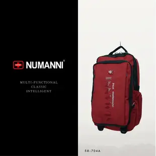 58-704A【NUMANNI 奴曼尼】全面到位展現多功能背法多層細格尼龍手提單/雙肩包 (三色)