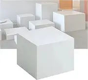 Cube Mannequin Display Pedestal Stand,Square Plinth Raiser Table,Party Event Decor Platform Base Bracket,Load 200KG(White,30x90cm/11.8x35.4in)