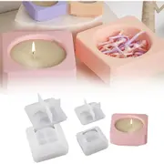 Silicone Candle Jar Mold Candle Storage Box Molds with Lid