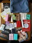 Lot 22 Piece Makeup, Skin, & Hair Care, Perfume Samples, & Bag