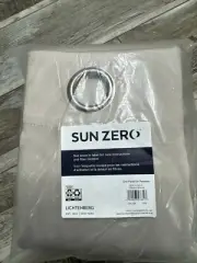 Sun Zero Linchtenberg Stone Beige Darkening One Window Curtain Panel 52” X 120”