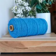 3MM 3Ply Macrame Cord | AQUA BLUE | 100% Pure Cotton Rope Melbourne Australia