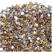 Mellisso 2000pcs Crystal Flatback Acrylic Rhinestones Beads Nail Art (Lemon Yellow)