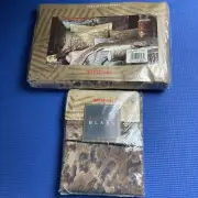 NOS Bill Blass Cheetah Print Full Fitted & 2 Standard Pillow Sheets Tailormade