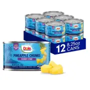 Dole Canned Fruit Pineapple Chunks in Heavy Syrup Gluten Free Pantry Staples ...