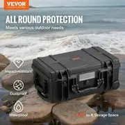 1.58 Cu.ft Weatherproof Hard Case with Retractable Pull Handles & Wheels