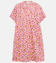 [Diane von Furstenberg] Diane von Furstenberg Fiona printed cotton minidress AU 14 multicoloured