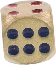 KOMBIUDA Tiny Brass Dice for Tabletop Gaming Metal Dice for Poker DIY Crafts and Educational Board Games Unique Design for Game Night and Collectors