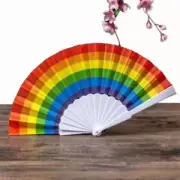 Rainbow Fan New Rainbow Fan Dance Fan Student Gift Kindergarten