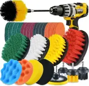 30 Piece Drill Brush Attachment Set All Purpose Power Clean Scrubber Brush Sc