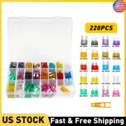 220pcs Mini Blade Fuse Assortment For Car Motorcycle SUV FUSES Kit APM ATM US (for: Fiat)