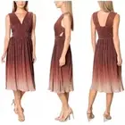 NWT Dress The Population Ellery Ombre Burgundy Glitter Cutout Cocktail Dress L