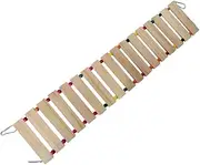 CIYODO Parrot Swing Toy Ladder Wooden Bird Toy for Chicken Swing Ladder Stainless Steel Beads Bird Safe