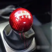 MUGEN RED CARBON 6SP shift gear knob HONDA CIVIC EP3 FN2 FK2 S2000 TYPE R DC5 CR (for: Honda)