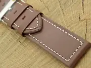 LW Suisse NOS Unused Vintage Watch Band Shell Cordovan w Silver Tone Buckle 26mm