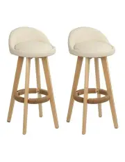 [Artiss] Pu Leather Bar Stools in Beige