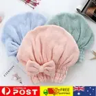 Quick Dry Microfibre Hair Drying Turban Bath Towel Head Wrap Hat Spa CAP' AU