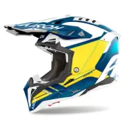 Helmet Motocross AIROH Aviator 3 Saber Yellow Blue Matt