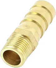 uxcell 10mm 1/8 BSP Straight Pneumatic Air Hose Barb Coupler Brass Tone