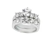 1.40Ct Round Cut Diamond Engagement Ring Wedding Band Set Solid 10k Gold GH I1