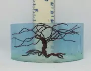 E117 resin cuff bracelet with Tree of Life