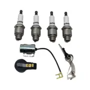Ignition Tune-Up Kit w/Plugs Fits Ford Tractor 5000 6600 5500 5550 Rotor Points
