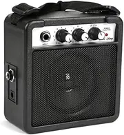 Roarrter 5W Mini Guitar Amplifier Amp Speaker with 3.5mm & 6.35mm Inputs 1/4 Inch Output with Volume Tone Adjustment Overdrive