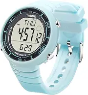 [TEKMAGIC] Boys Girls Digital Sports Watch for Swimming and Diving 100m Waterproof, with Functions of Alarm Clock, Stopwatch, Chronograph, Countdown, Timer, Dual Time, 12 or 24 Hour Format, Silicone Band