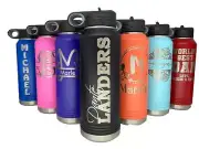 Personalized engraved 32oz water bottle, flask, insulated bottle, hydro bottle,