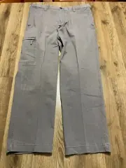 DOCKERS Pants, Men's Size 38, Gray, Cargo Pants, Straight Fit, Flex Waistband NW