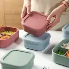 with Lid Silicone Lunch Box Microwave Portable Lunch Box Travel