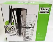 Cocktail Shaker Kit Bar Mixing Recipe Glass Strainer- Bartender Set