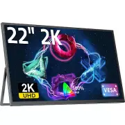 22 Inch 2560x1440 2K Portable Monitor Freesync Gaming Monitor for PS4/5 Xbox