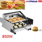 850W Burger Bun Toaster Machine 6pcs/time Temp 50-300℃ 2 Layers Toaster Shovel
