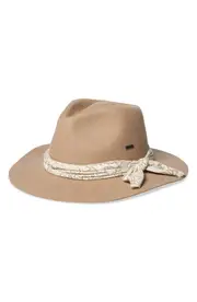 Brixton Madison Wool Felt Convertible Brim Rancher Hat in Sand/Beige at Nordstrom, Size Small