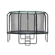 Centra 12FT Trampoline With Net, Step Ladder And Basketball Ring