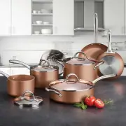 Tramontina 11-Piece Nonstick Cookware Set, Copper