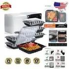 Eco-Friendly Sturdy Clamshell Food Containers 45 Pack - Perfect for On-the-Go