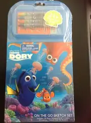 Disney Finding Dory Pixar Coloring Drawing Sketch Pad Book Sticker Set